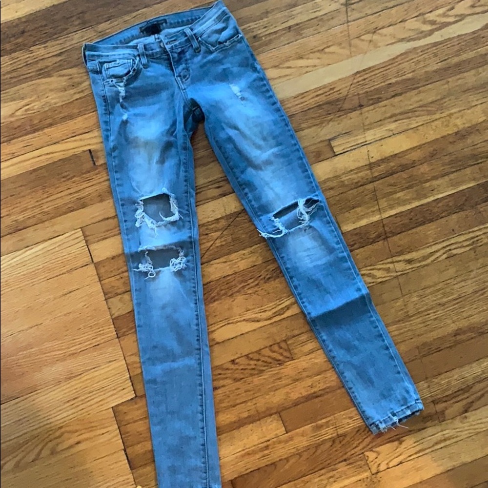 Flying monkey skinny jeans